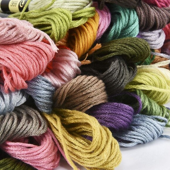 50 Skeins Rainbow Color Embroidery Floss Cross Stitch Thread Cotton Floss - Picture 4 of 6